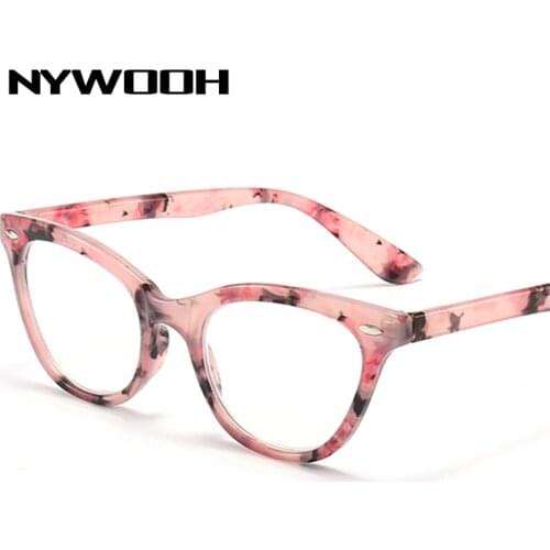 NYWOOH Anti Blue Light Blocking Reading Glasses Women Computer Cat Eye Eyeglasses Presbyopic Eyewear Diopter +1.0 1.5 2.0 4.0