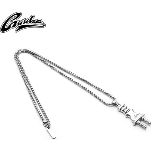 GUUKA fashion brand plug necklace for men and women with hip hop couples personality niche pendant pendant sweater necklace