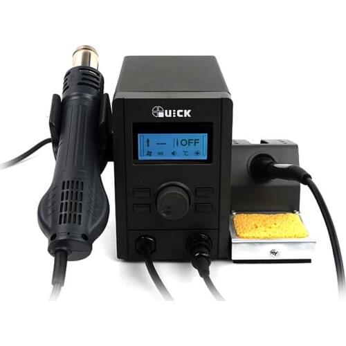 QUICK 715 2 IN 1 Rework & Soldering Station including Quick 2008 air gun + QUICK 936A Soldering iron for Phone Repair