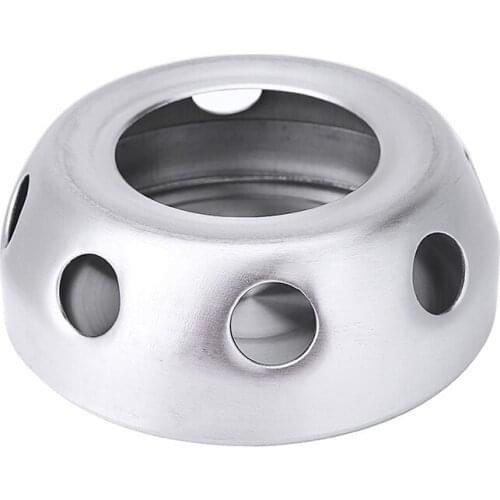 Home Office Teapot Warmer Holder Round Hollow Stainless Steel Teapot Stove Warmer Heating Holder Base Trivets
