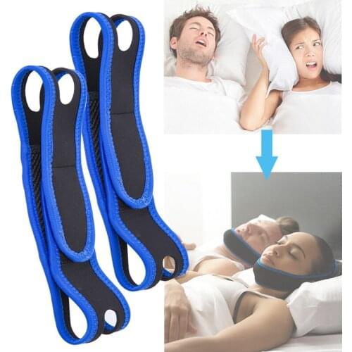 Adjustable Anti Snoring Chin Strap Sleeping Aidding Anti-snore Device Sleep Belt for Man and Woman Breathable and Light Weight