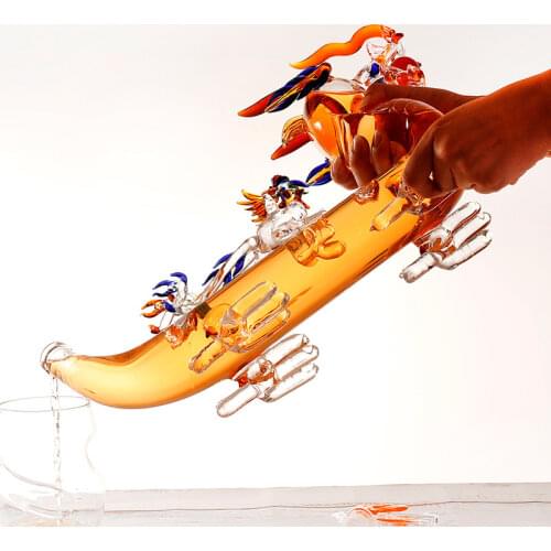 Dragon shaped with a Phoenix on the back shaped lead-free bar home whiskey decanter for Liquor Scotch Bourbon DDC-209
