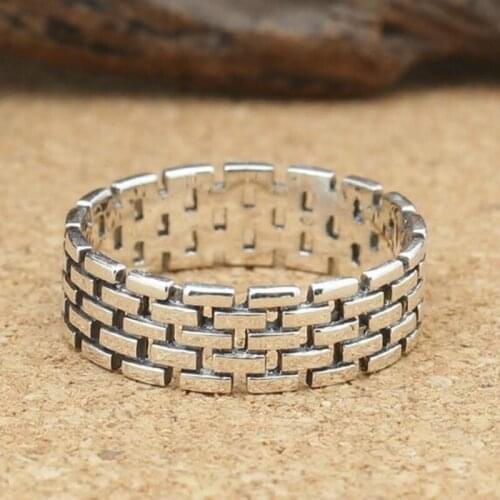 Vintage 925 Silver Geometric Wrap Thin Ring Gift Jewelry Ring Wholesale
