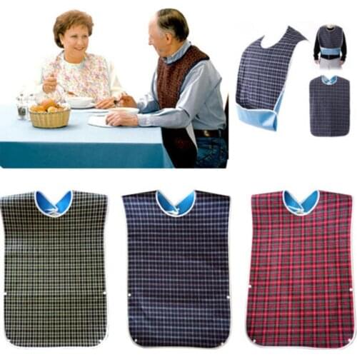Waterproof Bib Adult Mealtime Cloth Protector Detachable Disability Aid Aprons