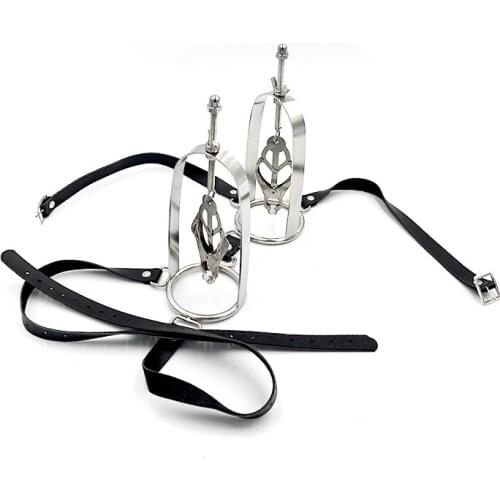 Women Nipple Clamps Belt Adjustable Metal Nipple Sucker Clips Breast Stimulator Torture Erotic Flirting Bondage Restraints BDSM