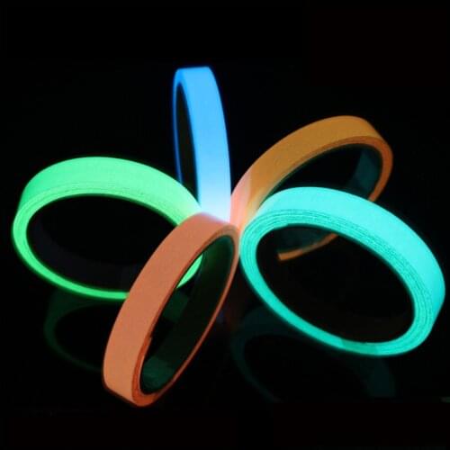 1M Length Reflective Glow Tape Self-Adhesive Sticker Removable Luminous Tape Fluorescent Glowing Dark Striking Warning Tape