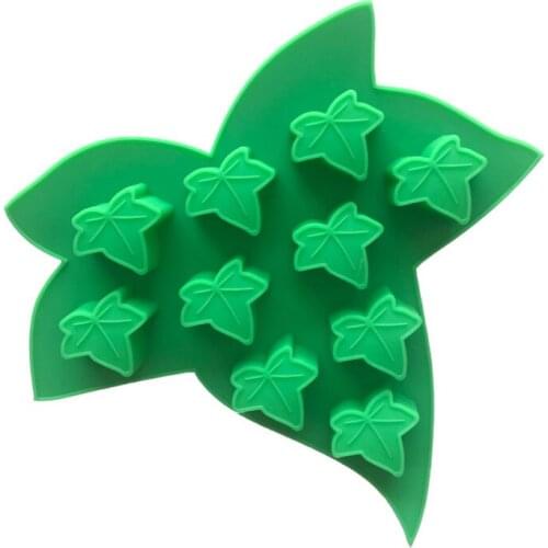10 leaf silicone chocolate molds ice molds DIY baking scented gypsum molds jelly