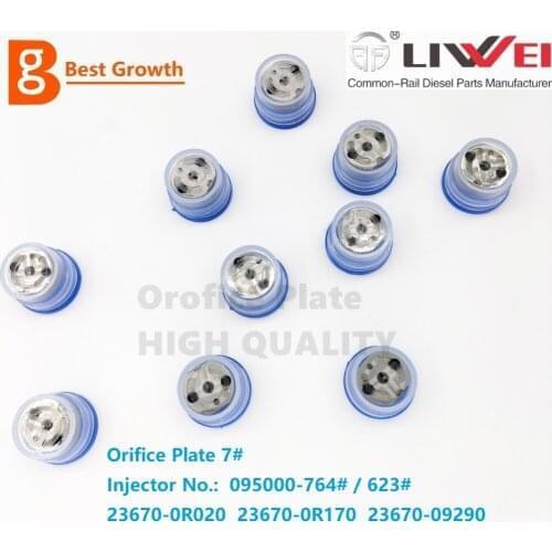 10PCS Liwei Injector Control Valve 7# Orific Plate For Denso Injector 095000-764# 23670-0R020 23670-0R170 23670-09290 TOYOTA