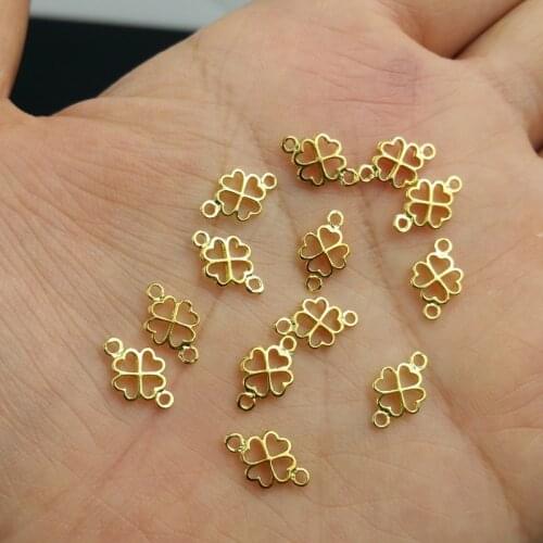 10pcs/lot 7x11mm brass color connectors for earring accessories Jewelry DIY Components handmade