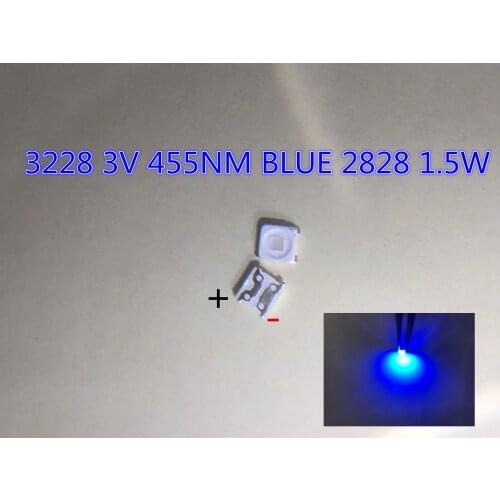100PCS/Lot SMD LED 3228 3V BLUE 2828 1.5W High Power For SAMSUNG TV Backlight