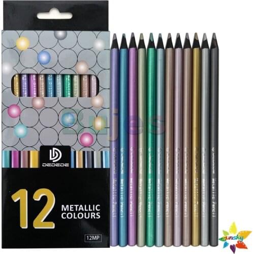 12Pc/set Drawing Sketch Pencil Artist Metallic Color Pencil beginner Painting Coloring Art Pencil Professional Set Office Supply