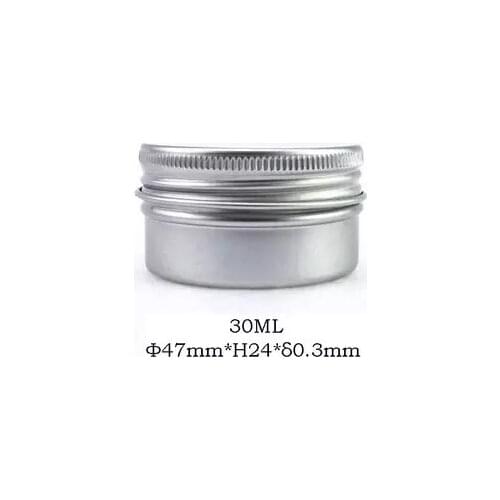30g aluminum jars 1oz silver aluminum cream jars 30ml aluminum tin container 30ml aluminum tin can