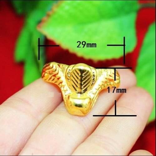 30pcs/lot 29*17MM imitation gold small feet zinc alloy foot wooden boxes decorated supporting angle yards furniture legs