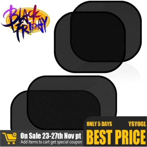 4 Pack Car Window Shade Cling Sunshade UV Rays Protection static-cling PVC film mesh Child Baby Side Window Car Sun Shades