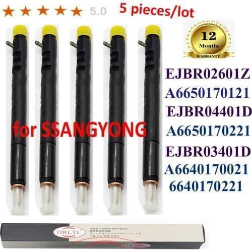 5 pieces/lot EJBR04401D A6650170221 EJBR02601Z A6650170121 Nozzle EJBR03401D Injector A6640170021 6640170221 For SSANGYON