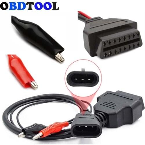 Obd Plug 3PIN Obd2 Connector Adapter for FIAT 3 Pin To 16 Pin Auto ELM327 Car Scanner Connector for Fiat 3pin Diagnostic Cable
