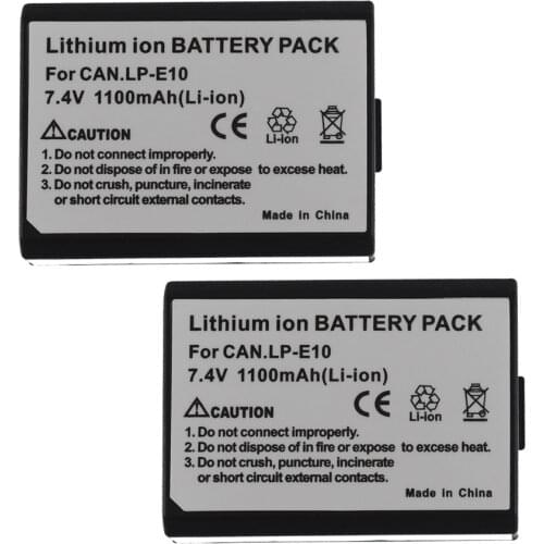 2pcs Battery For Canon EOS Kiss X50 Kiss X70 X80 X90 DS126291 DS126491 DS126621