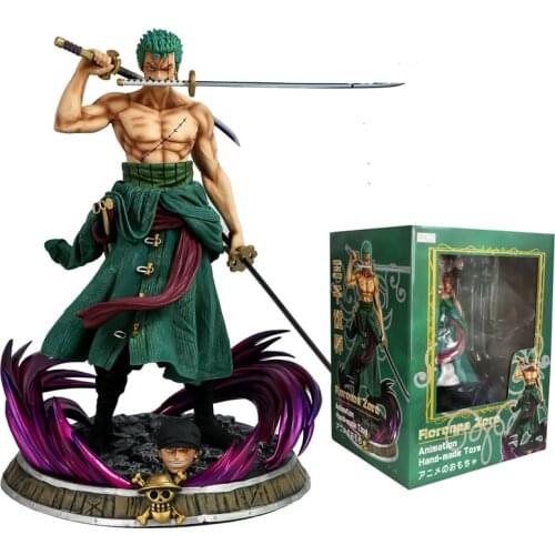 37cm High Quality Anime Figure Roronoa Zoro With Swords Statue Model Toy Home Decoration Sculpture Gift Toys