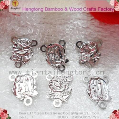 Free shipping cheap rose alloy rosary centerpieces,centre piece,holy family Rosary centers,crucifix special offer