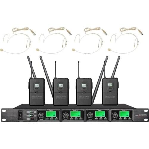 Bolymic Wireless Headset Microphones professional uhf stage performance microphone system for Church,school, Business Meeting