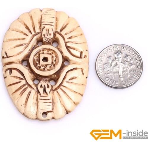 33x45mm Large Cream White Butterfly Carved Bone Cabochon Beads For Jewelry Making 1 Pcs To Sale