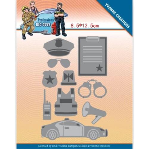 CH 2021 New Arrival Traffic police equipment Metal Cutting Dies 3D DIY Scrapbooking Carbon Sharp Craft Die Photo Invitation Card