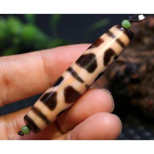 Energy Magic Power Tibetan Old Agate Oily Patina Tortoise Shell dZi Bead Amulet Pendant LKbrother Talisman UPD2117A