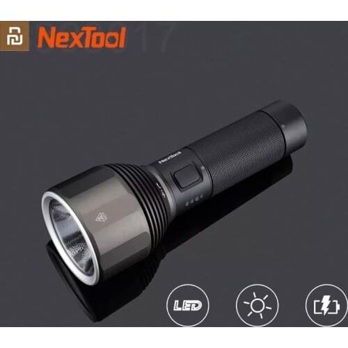 In Stock Youpin NexTool Flashlight 2000lm 380m Rechargeable IPX7 Waterproof Type-C 5 Modes Seaching Torch Outdoor Camping Hiking