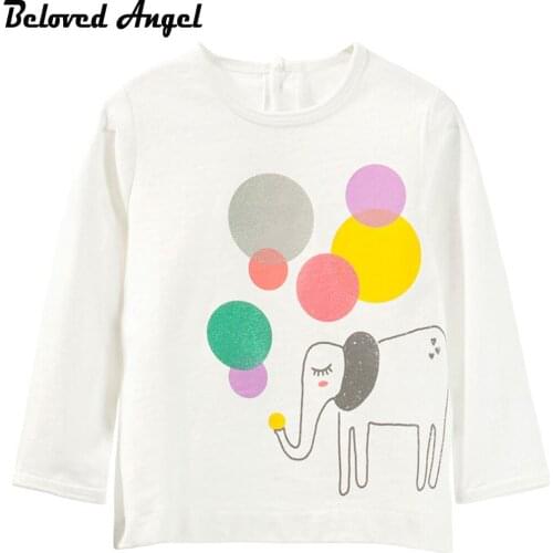 Beloved Angel Baby Boys Girls Long Sleeve T-Shirt Autumn Winter 100% Cotton 2 Style Cartoon Children T Shirt Kids 1- 6 Years