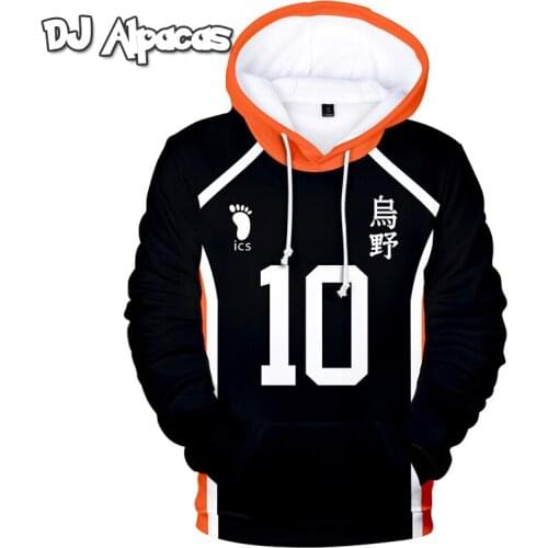 Haikyuu Anime Cosplay Costume 3D Print Karasuno Hinata Shoyo Kageyama Tobio High School Funny Hoodie Men Women Casual Sweatshirt