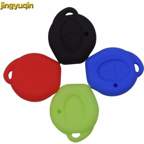 Jingyuqin 1 Button Silicone Key Cover Case Key Bag for Mitsubishi Remote Car Key Wallet Fob Shell Styling