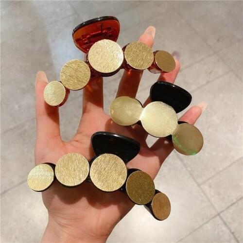 Korean Acrylic Hair Claw for Bun Shark Clips for Women Girl Handmade Fashion Accessories Mujer Wholesale