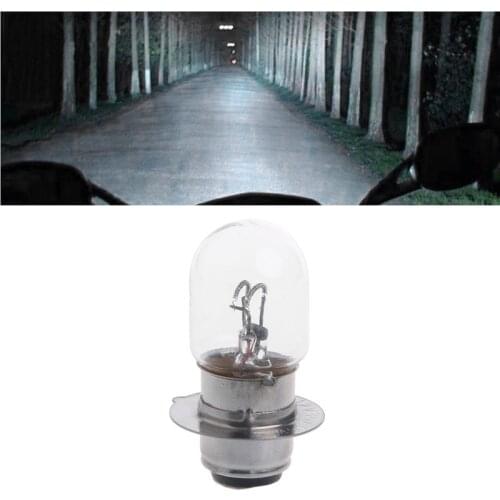 QILEJVS T19 P15D-25-1 DC 12V 35W White Headlight Double Filament Bulb For Motorcycle