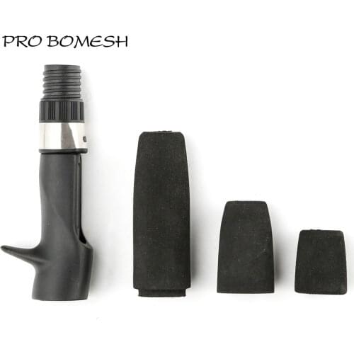 Pro Bomesh 1 Set EVA Casting Rod Handle Kit 16# Reel Seat Casting Rod DIY Component For Rod Repair Accessory Custom Rod Build