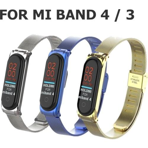 Mi Band 4 3 Wrist Strap Metal Stainless Steel Strap Bracelet Miband 4 Wristbands Pulseira Miband4 Strap For Xiaomi Mi Band 4 3