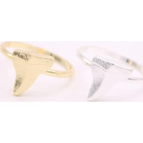 Fashion Lovely Animal Teeth Rings for Women Hand-welded Copper Ring Design Three Color Optional