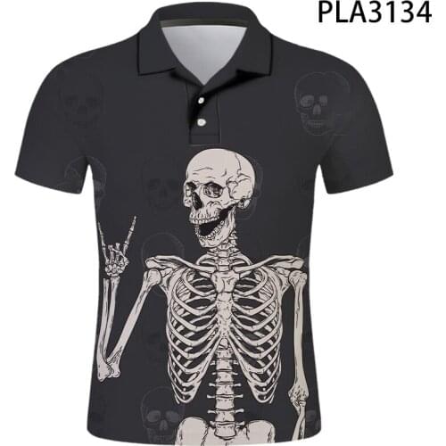 2020 New Polo Homme Grunge 3D Printed Fashion Camisas Polo Shirt Men Streetwear Casual Hombres Harajuku Cool Short Sleeve Ropa