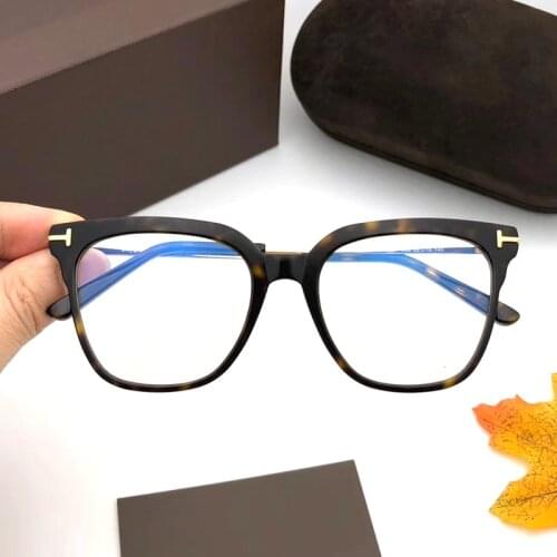 Oversized Cat eye Eyeglasses Frames Tom For Men women prescription Acetate Optical EyeGlasses Myopia Prescription TF EyeGlasses