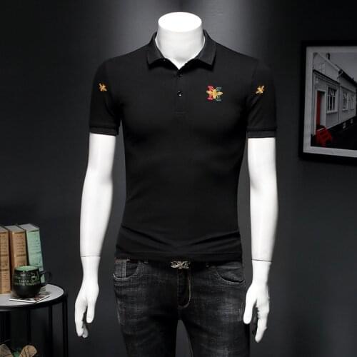 Great Quality Mens Polo 2021 Summer Mercerized Cotton Polos Brand Embroidery Short Sleeve Shirt 4xl 5XL E164