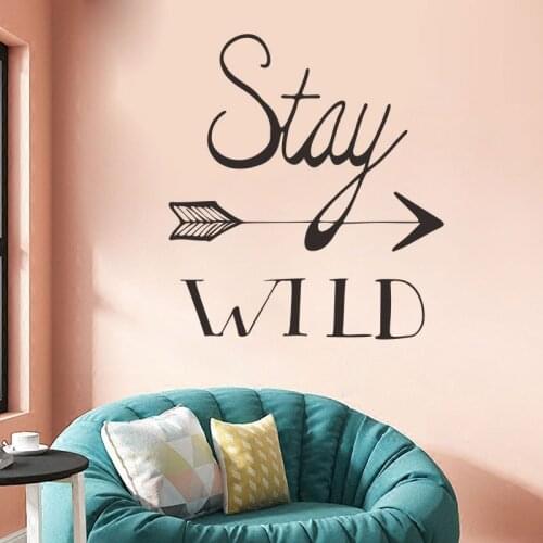 Stay Wild Arrow Personalized Creative Home Decoration Wallpaper PVC Removable