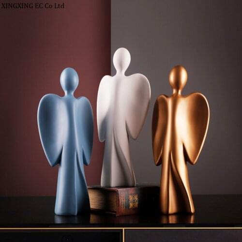 Resin Little Angel Decoration Character Shape Creative Office Desktop Accessories Nordic Modern Home Decoration Accessories