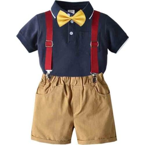 Kids Formal Clothes for Boys Birthday Party Dress Summer 3 Pieces Children Suit Set Infant Boy Clothing Gift Costume