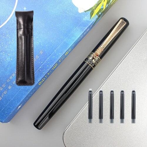 Dragon Fountain Pen Luxury High Quality tinta Caneta Tinteiro pena Stylo Plume Kaco Metal Pen Office Gift pluma estilogra