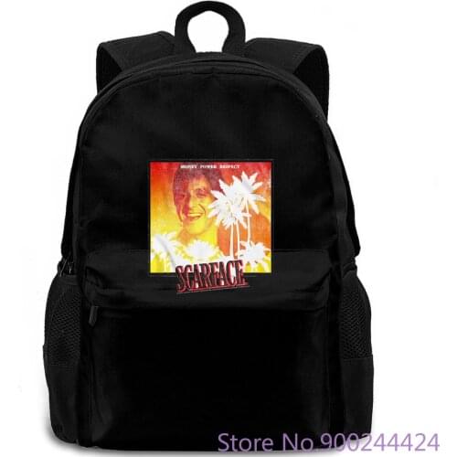 Scarface Miami Sunset Palms Mens Tony Montana Grinning Gangster Movie Mens Trend backpack