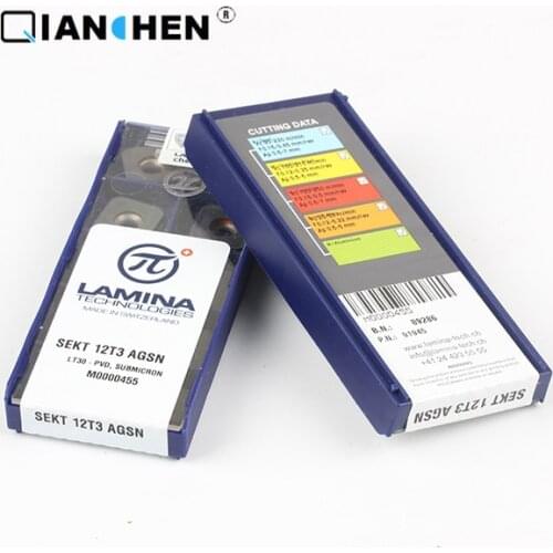 Genuine original high quality high-performance LAMINA SEKT 12T3 AGSN LT30 (10pcs/lot) tungsten Carbide Cutting tools inserts