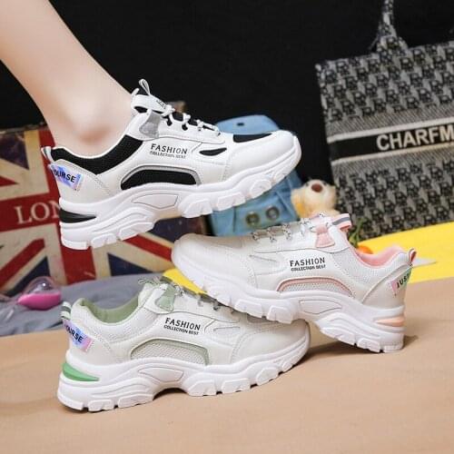 Womens sports shoes new spring and summer 2021 casual shoes womens trendy all-match sports shoes retro shoes