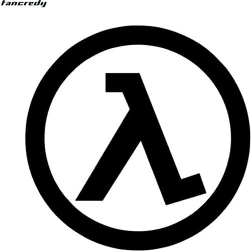 1pcs 13.6*13.6cm 3D Car Styling Stickers Half Life Logo Car Stickers and Decals Car Body Window Stickers for universal cars