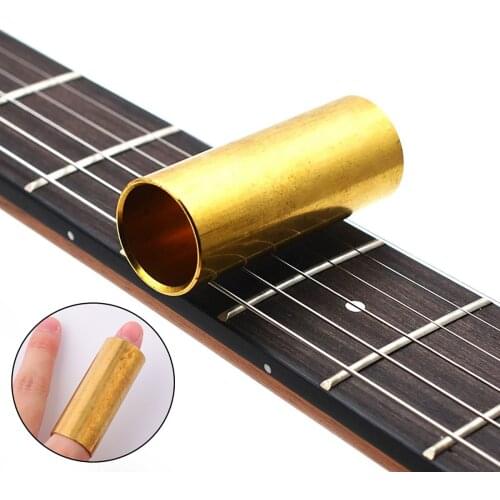 1Pc Brass Guitar Slide Universal Electric Guitar Finger Sleeve Slider Bottleneck Slide For Guitar Bass