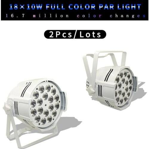 2pcs/lots 18*10w Light Aluminum LED Par 18x10W RGBW 4in1 LED Par Can Par 64 led spotlight dj projector wash lighting stage light