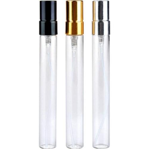 200pcs/lot 10ml high quality glass perfume spray atomizer bottles plastic Perfume Atomizer vials